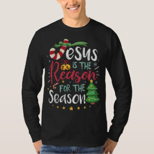 Christian Jesus The Reason Christmas Stocking Stuf T-Shirt