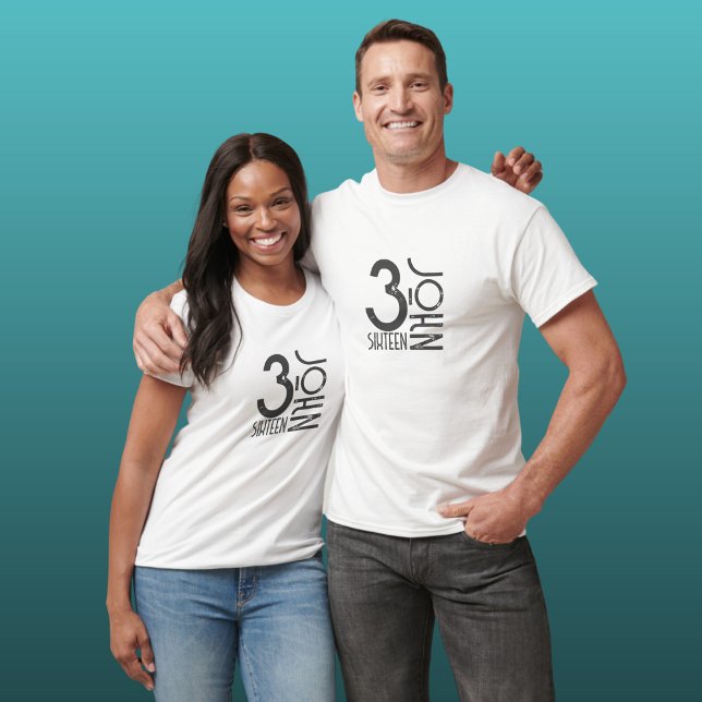 Christian John 3:16 Bible Verse Distressed T-Shirt (Creator Uploaded)