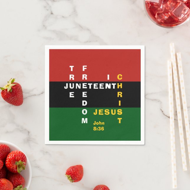 Christian JUNETEENTH Napkin (Insitu)
