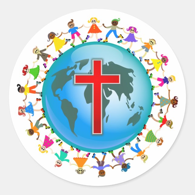 Christian Kids Classic Round Sticker (Front)