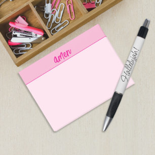 Christian Lady's Pink AMEN Minimalist Sticky Post-it Notes