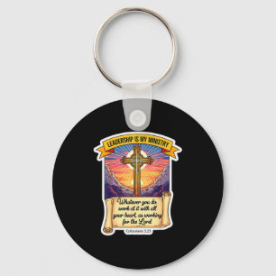 Christian Leader Leadership Is My Ministry Ceo Man Key Ring
