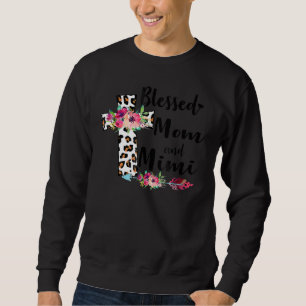 Christian Leopard Flowers Blessed To Be Called Mum Sweatshirt