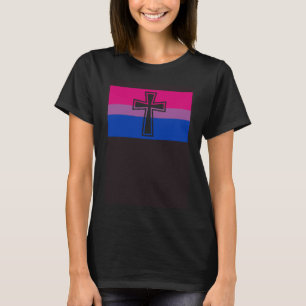 Christian LGBTQ Ally Cross Gay Bisexual Pride Flag T-Shirt