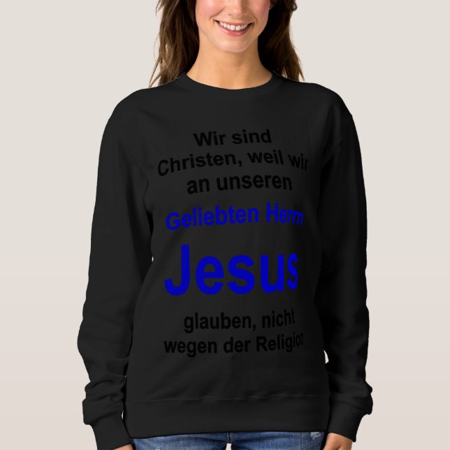 Christian lifestyle Multilingual Series German ver Sweatshirt (Front)