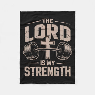 Christian Lifting The Lord Is My Strength Jesus Wo Fleece Blanket