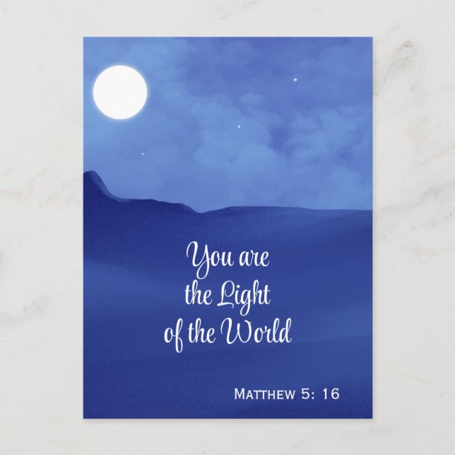 Christian Light of the World Matthew 5 16 Postcard (Front)