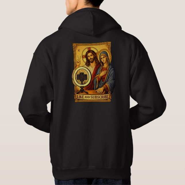 Christian Like & Subscribe Iconic Hoodie (Back)