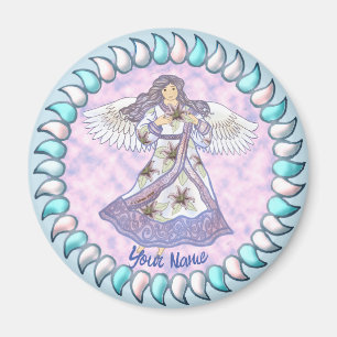 Christian lily angel magnet