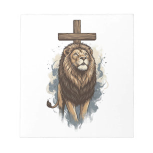 Christian Lion and Cross Vintage Notepad