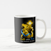 Christian Lion Cross Faith Over Fear Down Syndrome