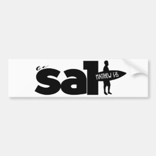 christian logo "be salt" bumper sticker