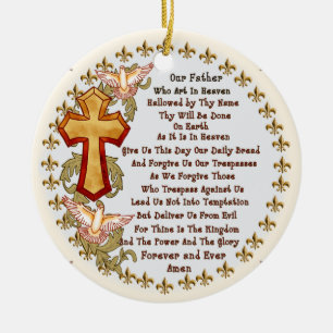 Christian Lords Prayer ornament