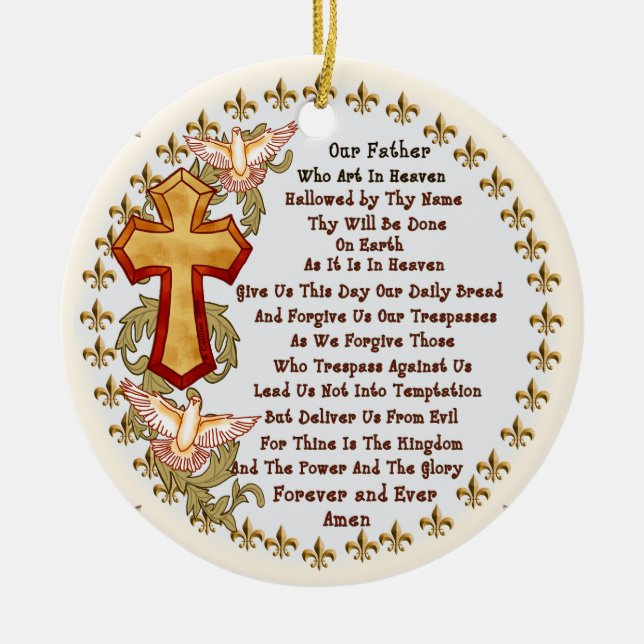 Christian Lords Prayer ornament  (Front)