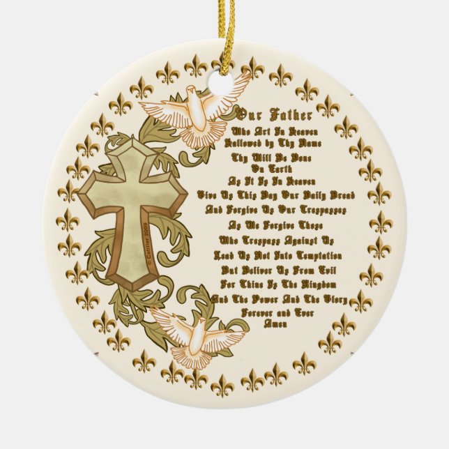 Christian Lords Prayer  ornament (Front)