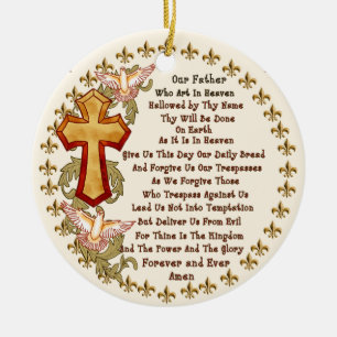 Christian Lords Prayer Ornament