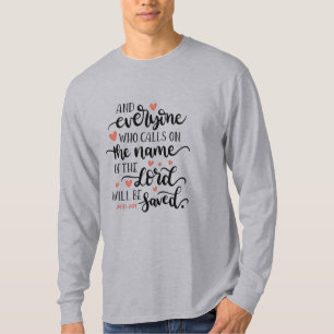 Christian Love Hearts Scripture Faith Inspired Art T-Shirt