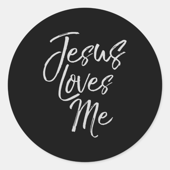 Christian Love Quote Gift For New Believers Jesus  Classic Round Sticker (Front)