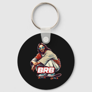 Christian Lover Funny Sport Skateboard Meme Basic Key Ring