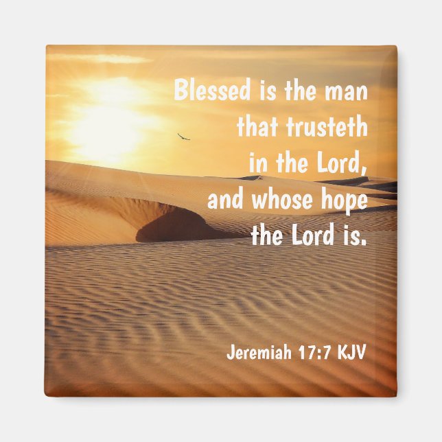 Christian Magnet Jeremiah 17:7 (Front)