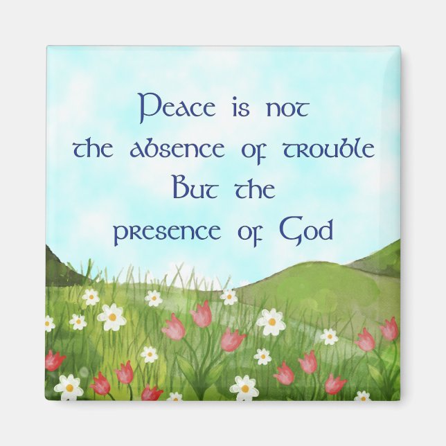 Christian magnet - Peace is the presence of God (Front)
