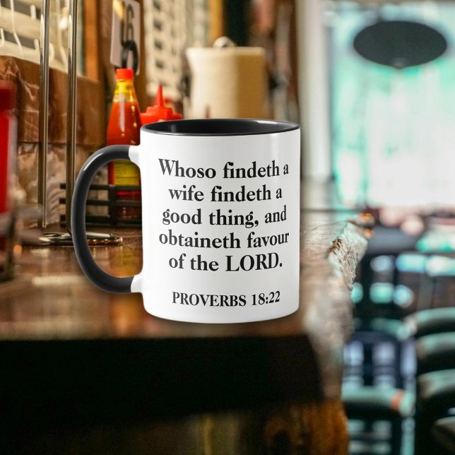 Christian Marriage Proverbs 18:22 Monogram  Mug (Creator Uploaded)