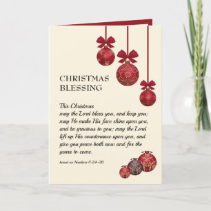 Christian   MAY THE LORD BLESS YOU   Christmas Holiday Card