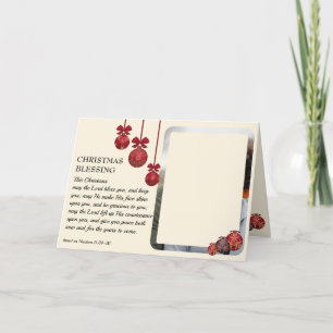 Christian MAY THE LORD BLESS YOU Photo Christmas Holiday Card
