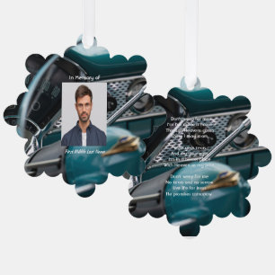 Christian Memorial Keepsake Antique Cars Auto Tree Decoration Card