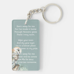 Christian Memorial Keepsake Barn Owl Bird Key Ring