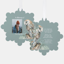 Christian Memorial Keepsake Barn Owl Bird