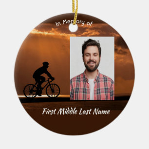 Christian Memorial Keepsake Biking Cycling Bike  Ceramic Ornament