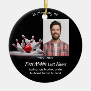 Christian Memorial Keepsake Bowling Bowler Ceramic Ornament