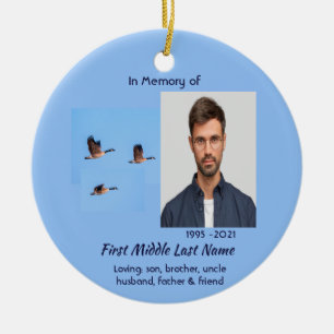 Christian Memorial Keepsake Canada Goose Outdoors Ceramic Ornament