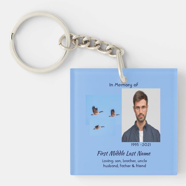 Christian Memorial Keepsake  Canada Goose Outdoors Key Ring (Front)