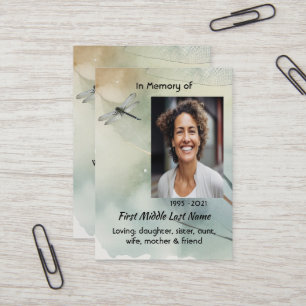 Christian Memorial Keepsake Dragonfly Business Business Card