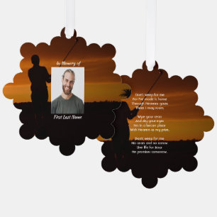 Christian Memorial Keepsake Golfer Golfing Golf Tree Decoration Card