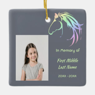 Christian Memorial Keepsake Pastel Horse Art Ceramic Ornament