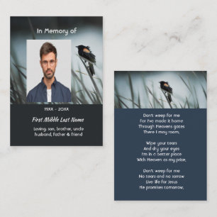 Christian Memorial Keepsake  Red-wing Blackbird Business Card