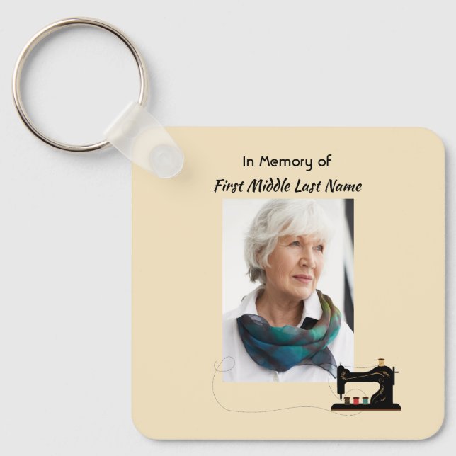 Christian Memorial Keepsake Seamstress  Key Ring (Front)