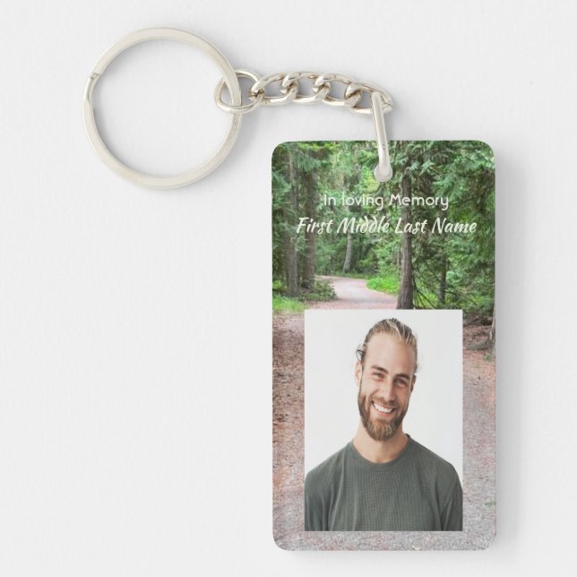 Christian Memorial Keepsake Trail Path Walk Hike  Key Ring (Front)