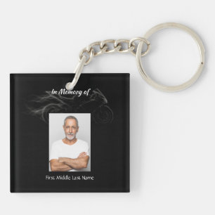 Christian Memorial Photo Motorcycle Biker Key Ring