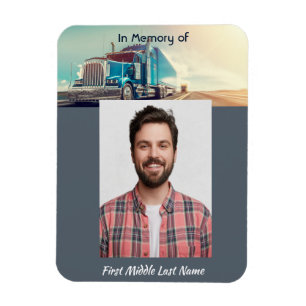 Christian Memorial Semi Truck Tractor Trailer Magnet