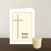 Christian Memorial Thank You Note Card