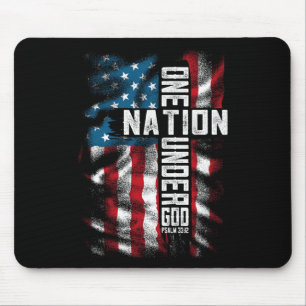 Christian Men One National Under God 4th Of July M Mouse Pad