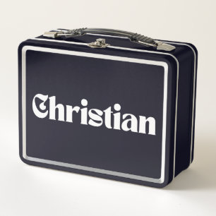 Christian metal lunch box