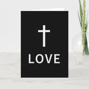 Christian Minimal Cross Love Subtle Religious Mode Card