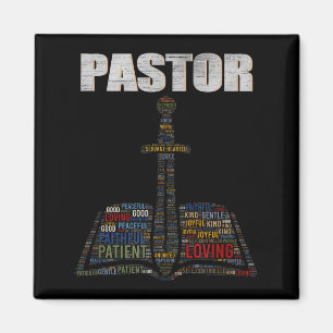 Christian Minister Word Cloud Church Pastor Apprec Magnet
