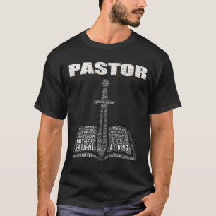 Christian Minister Word Cloud Church Pastor Apprec T-Shirt