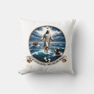 Christian Miracle Gift Set: Walk On Water Apparel Cushion